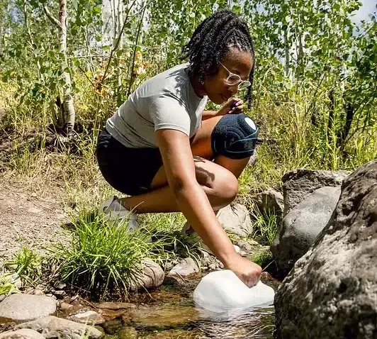 image of collecting water